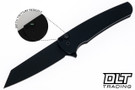 Pro-Tech Malibu Reverse Tanto Operator - Black Handle - Black Blade
