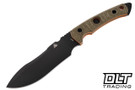 FOBOS Tier 1BC - Green Canvas Micarta - Orange Liners - PVD Blade