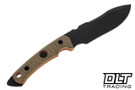 FOBOS Tier 1BC - Green Canvas Micarta - Orange Liners - PVD Blade