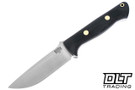 Bark River Bravo 1 A2 Black Canvas Micarta - Brass Pins