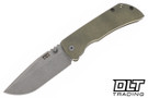McNees PM Mac 2 3.5" - Smooth Green & Bronze Atomic Anodized Titanium - Matte Stonewashed MagnaCut Blade