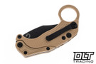 Reate EXO-K Karambit - Tan Aluminum - Black PVD