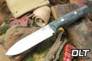 Bark River Bravo Alpha Cru-Wear Onyx & Blue Maple Burl - Grey Liners