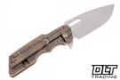 Attn2Detail MK 1 Medium - Satin Drop Point MagnaCut - Bronze Lazer Engraved 2A