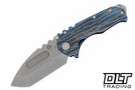 Medford Praetorian T Tanto - Tumbled S90V - Flamed & Blue Titanium #1