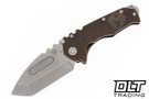 Medford Praetorian T Tanto - Tumbled S90V - Engraved MKT Logo Bronze Titanium