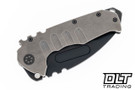 Medford Praetorian T Drop Point - PVD S90V - Tumbled Titanium - PVD Hardware & Clip