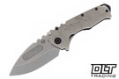 Medford Praetorian T Drop Point - Tumbled S90V - Tumbled Titanium - PVD Hardware & Clip