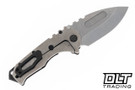 Medford Praetorian T Drop Point - Tumbled S90V - Tumbled Titanium - PVD Hardware & Clip