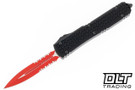 Microtech 122-2SL Ultratech D/E Sith Lord - Black Handle - Red Blade