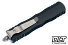 Microtech 225-11 Dirac D/E - Black Handle - Stonewashed Blade