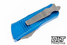 Microtech 238-10DBL Mini Troodon D/E - Distressed Blue Handle - Apocalyptic Blade Microtech 238-10DBL Mini Troodon D/E - Distressed Blue Handle - Apocalyptic Blade