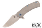 Nicholas Nichols Guppy Folder - Full Ti - Blue Hardware