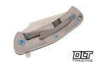 Nicholas Nichols Guppy Folder - Full Ti - Blue Hardware