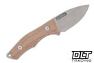 Griffin Scout 2.5 - Stonewashed S35VN - Natural Canvas Micarta
