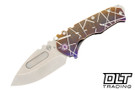 Medford Praetorian T Drop Point - Tumbled S90V - Sculpted Titanium #1