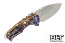 Medford Praetorian T Drop Point - Tumbled S90V - Sculpted Titanium #8