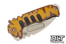 Medford Praetorian T Drop Point - Tumbled S90V - Sculpted Titanium #13