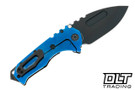 Medford Praetorian T Drop Point - PVD S90V - Flamed & Blue Titanium- PVD Hardware & Clip #3