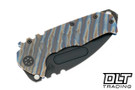 Medford Praetorian T Drop Point - PVD S90V - Flamed & Blue Titanium- PVD Hardware & Clip #3