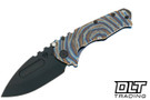 Medford Praetorian T Drop Point - PVD S90V - Flamed & Blue Titanium- PVD Hardware & Clip #5