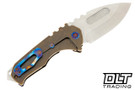 Medford Praetorian T Drop Point - Tumbled S35VN - Faced, Flamed, & Bronze - Flamed Hardware & Clip #5