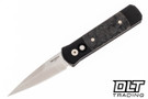 Pro-Tech Godson - Black Handle - Dark Matter Fat Carbon Inlay - Satin Blade