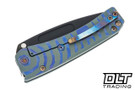 Medford Slim Midi Marauder Tanto - PVD S90V - BB Cement & Violet Tremors Sculpting - Flamed Hardware & Clip #2