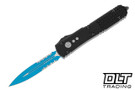 Microtech 122-2JK Ultratech D/E Jedi Knight - Black Handle - Blue Blade