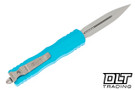 Microtech 225-10TQ Dirac D/E - Turquoise Handle - Stonewashed Blade