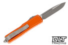 Microtech 231-10DOR UTX-85 S/E - Distressed Orange Handle - Apocalyptic Blade