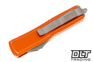 Microtech 231-10DOR UTX-85 S/E - Distressed Orange Handle - Apocalyptic Blade