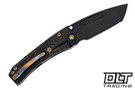 Medford Slim Midi Marauder Tanto - PVD S90V - PVD Hammered Sculpting - Flamed Hardware & Clip #2