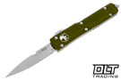 Microtech 120-11OD Ultratech Bayonet - OD Green Handle - Stonewashed Blade
