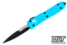 Microtech 120-1TQ Ultratech Bayonet - Turquoise Handle - Black Blade
