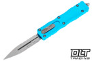 Microtech 225-11TQ Dirac D/E - Turquoise Handle - Stonewashed Blade