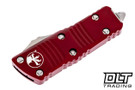 Microtech 238-12MR Mini Troodon D/E - Merlot Red Handle - Stonewashed Blade