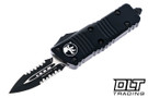 Microtech 238-2T Mini Troodon D/E - Black Handle - Black Blade