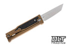 Reate EXO-M Elmax Tanto - Bronze Anodized Titanium - Marbled Carbon Fiber Inlay