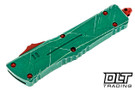 Microtech 144-11BH Combat Troodon T/E Bounty Hunter - Distressed Green Handle - Apocalyptic Blade