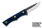 Warlander Bobcat - Blue Linen Micarta - Black & White Liners