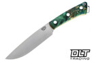 Bark River Fox River II LT 3V Green Maple Burl - Yellow Liners