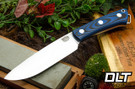 Bark River Fox River II LT 3V Blue & Black Suretouch - Matte - Drop Point