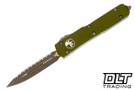 Microtech 122-15APOD Ultratech D/E - OD Green Handle - Bronze Apocalyptic Blade