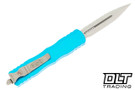 Microtech 225-12TQ Dirac D/E - Turquoise Handle - Stonewashed Blade