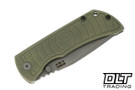 McNees PM Mac 2 3.5" - Shockwave - Matte Green Anodized Titanium - Matte Stonewashed Blade