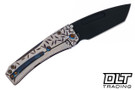 Medford Slim Midi Marauder Tanto - PVD S90V - Faced Jasmine Fields Sculpting - Flamed Hardware & Clip #2