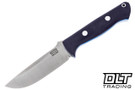 Bark River Bravo 1 Cru-Wear Purple G-10 - Thick Blue Liners