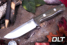 Bark River Bravo 1 Cru-Wear Green Canvas Micarta - White Liners - Rampless