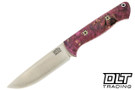 Bark River Bravo 1 Cru-Wear Black Cherry Maple Burl - Mosaic Pins - Rampless